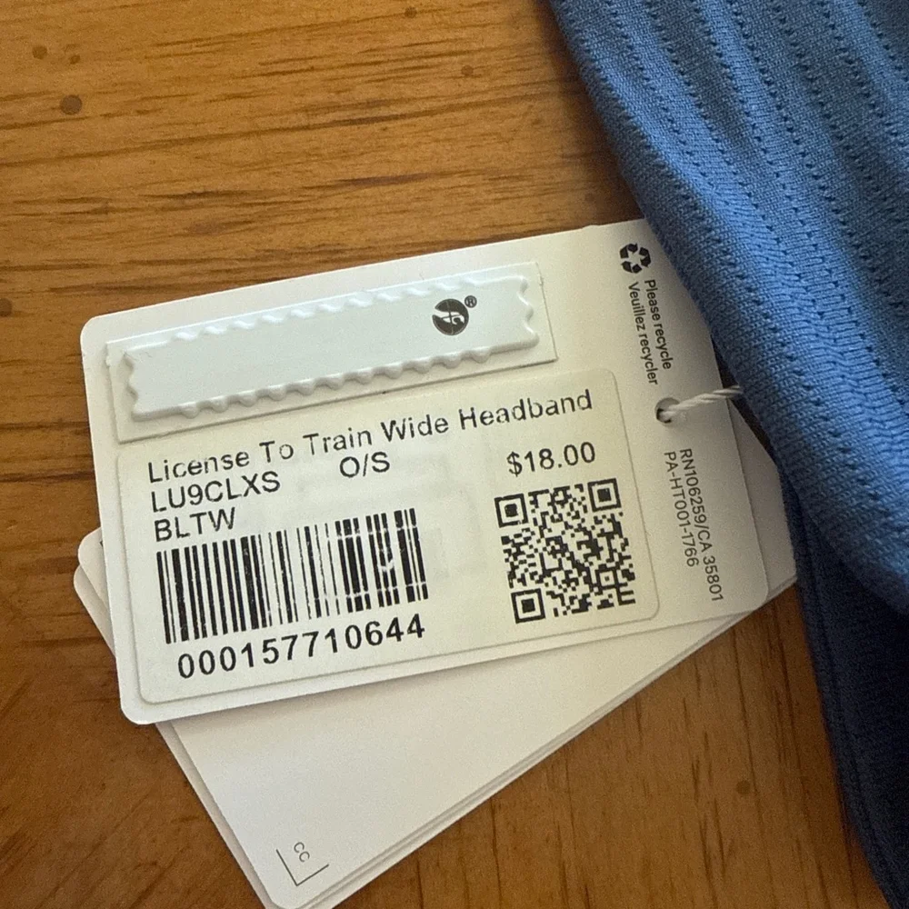 Women's Lululemon Blue License To Train Wide Headband One Size